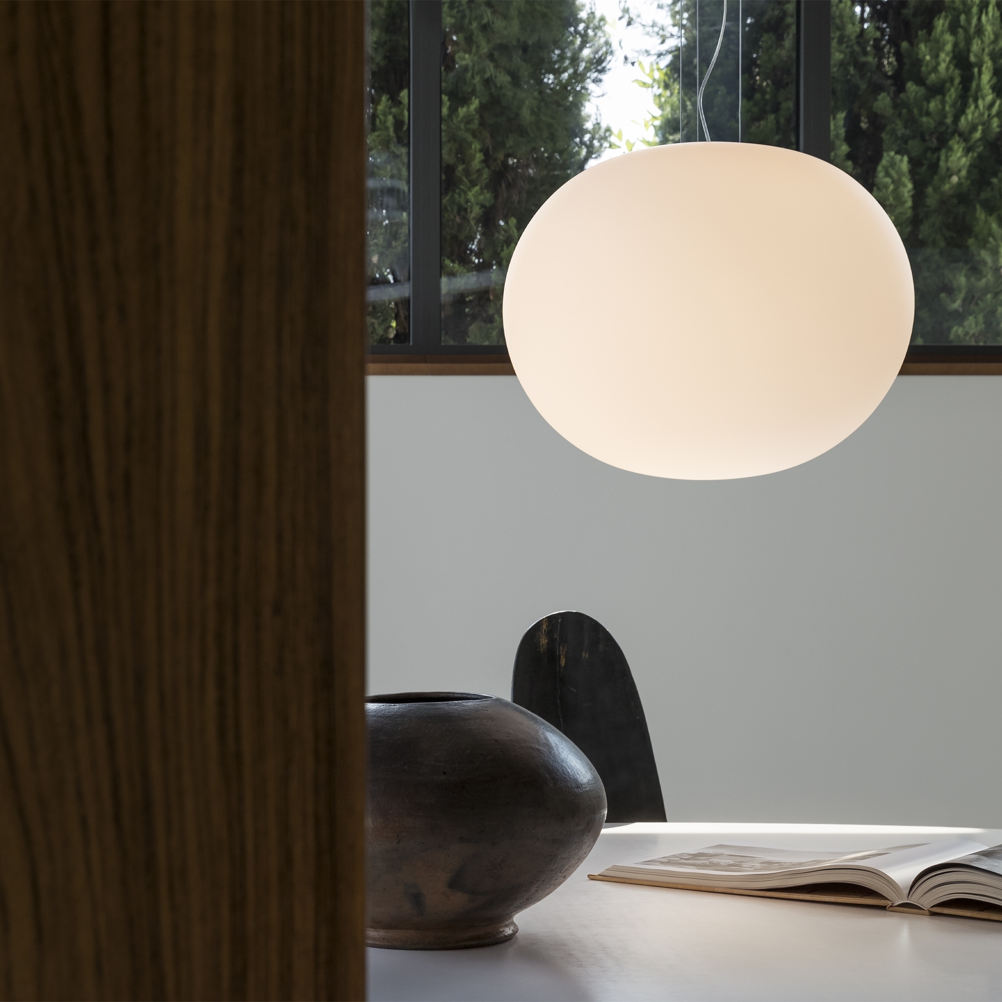 Suspension Cotton boule en verre blanc par Ideal Lux Suspension Cotton boule en verre blanc par Ideal Lux – Image 3