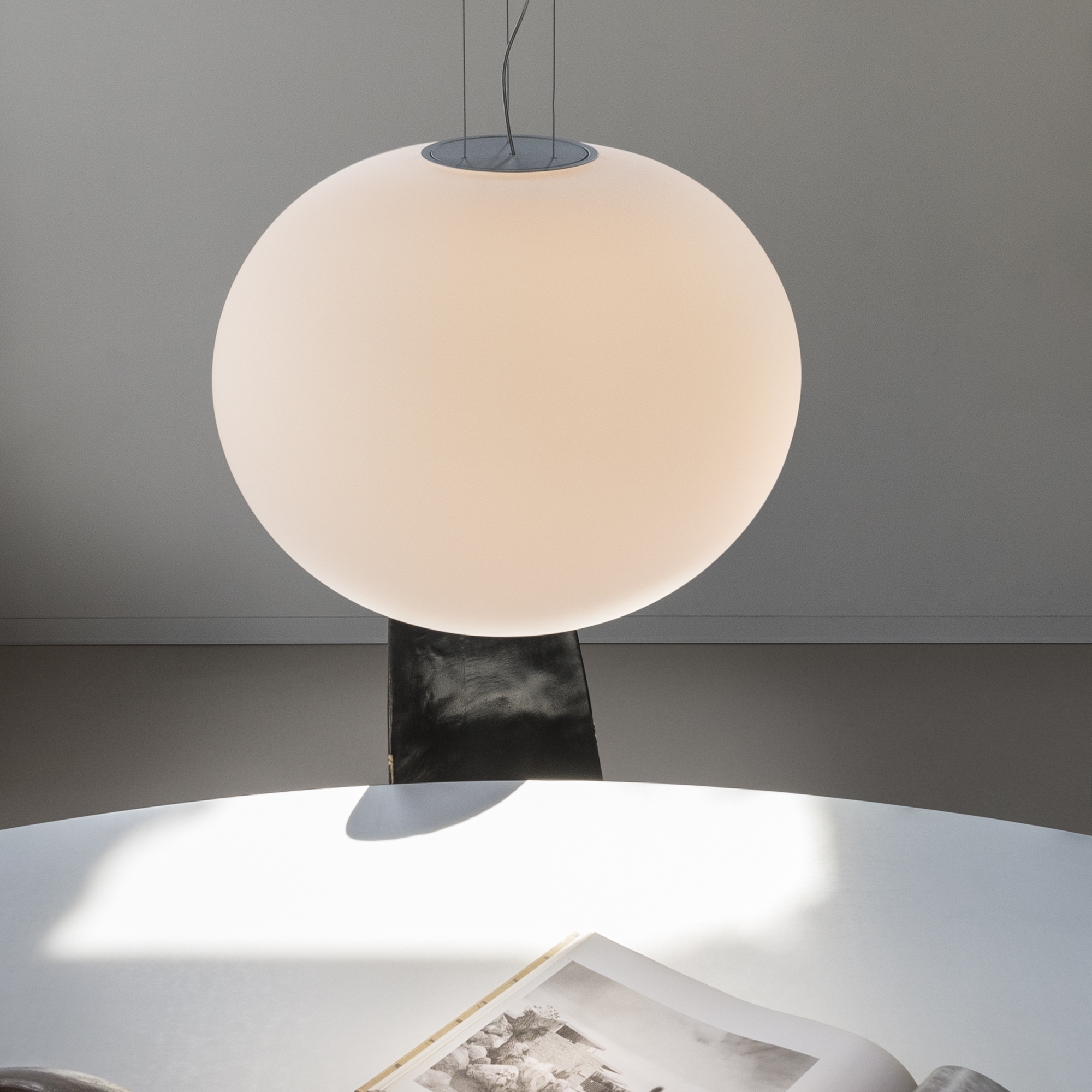 Suspension Cotton boule en verre blanc par Ideal Lux Suspension Cotton boule en verre blanc par Ideal Lux – Image 6