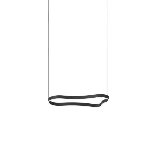 Suspension Waves LED design Ondulé en Diffuseur Opale par Ideal Lux