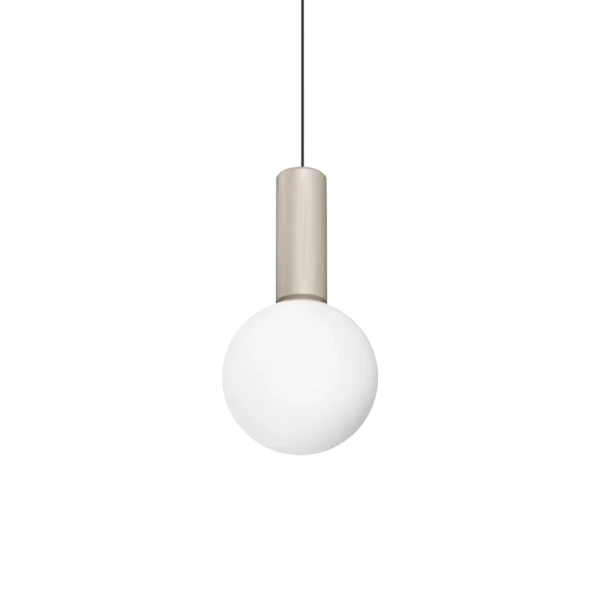 Suspension Odeon 1 Lumière Verre Opalin et Métal par Ideal Lux