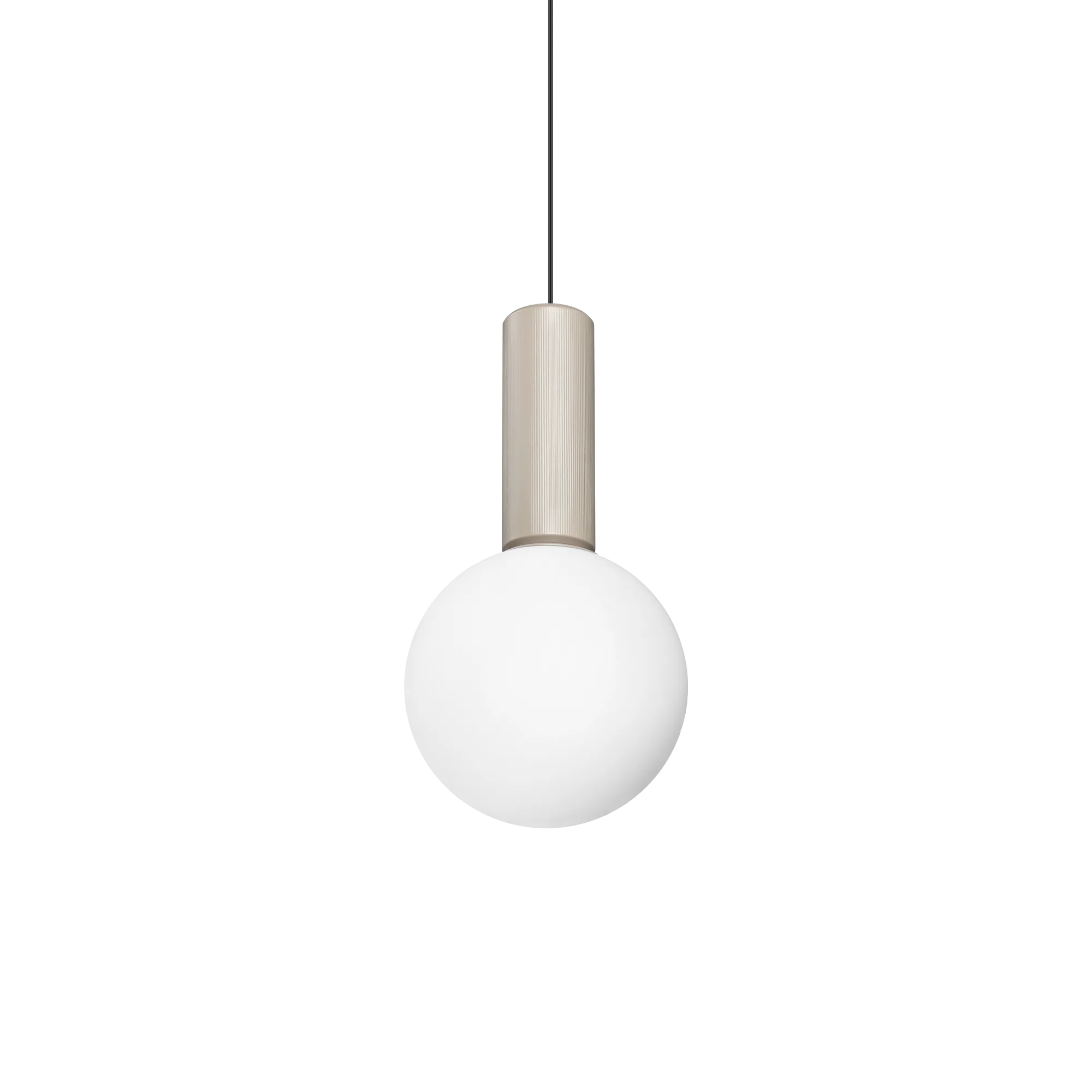 Suspension Odeon 1 Lumière Verre Opalin et Métal par Ideal Lux