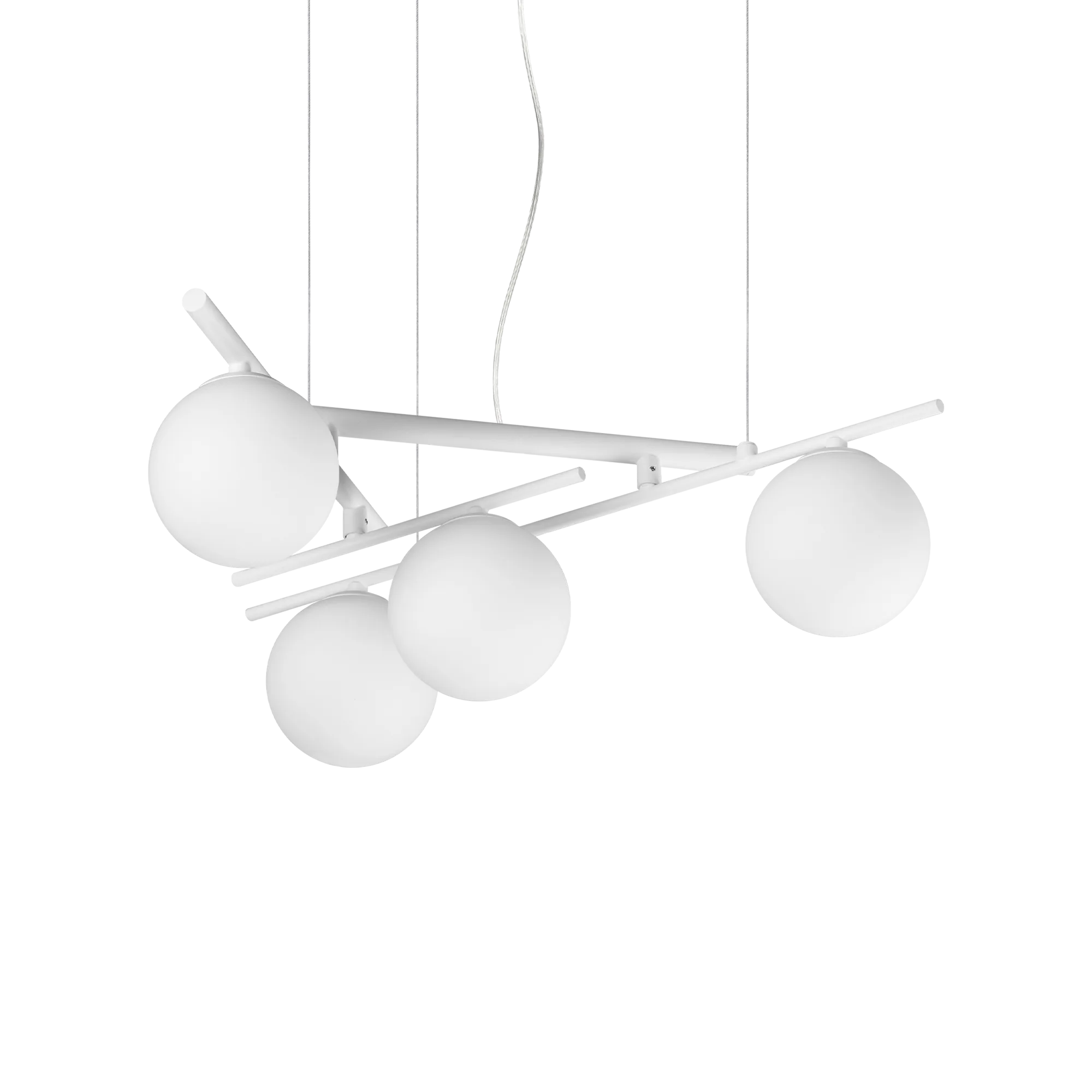 Suspension Atlas à Bras Graphiques et Globes en Verre Soufflé par Ideal Lux Suspension Atlas à Bras Graphiques et Globes en Verre Soufflé par Ideal Lux – Image 4