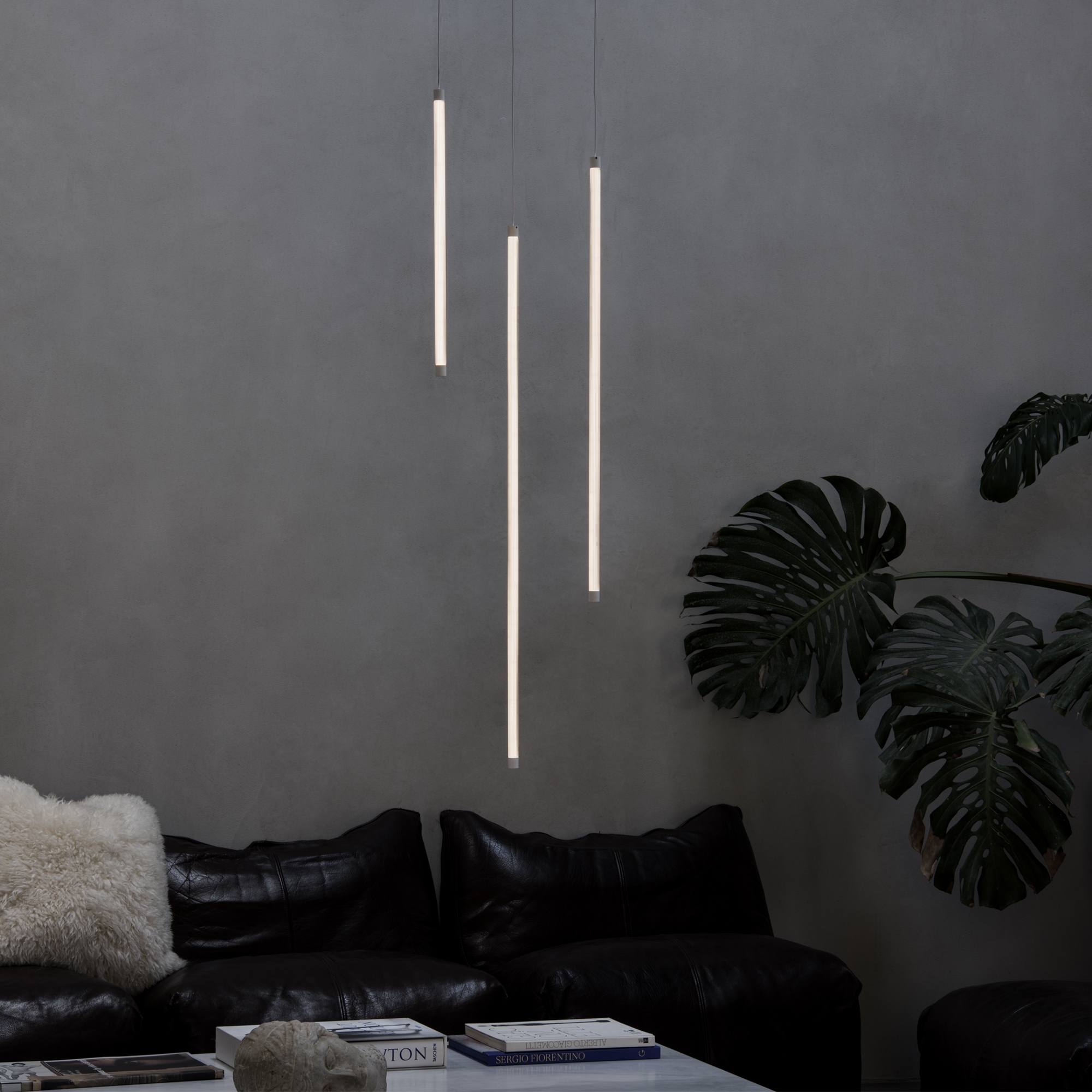 Suspension Tubix LED en Verre Pyrex Cannelé par Ideal Lux Suspension Tubix LED en Verre Pyrex Cannelé par Ideal Lux – Image 4
