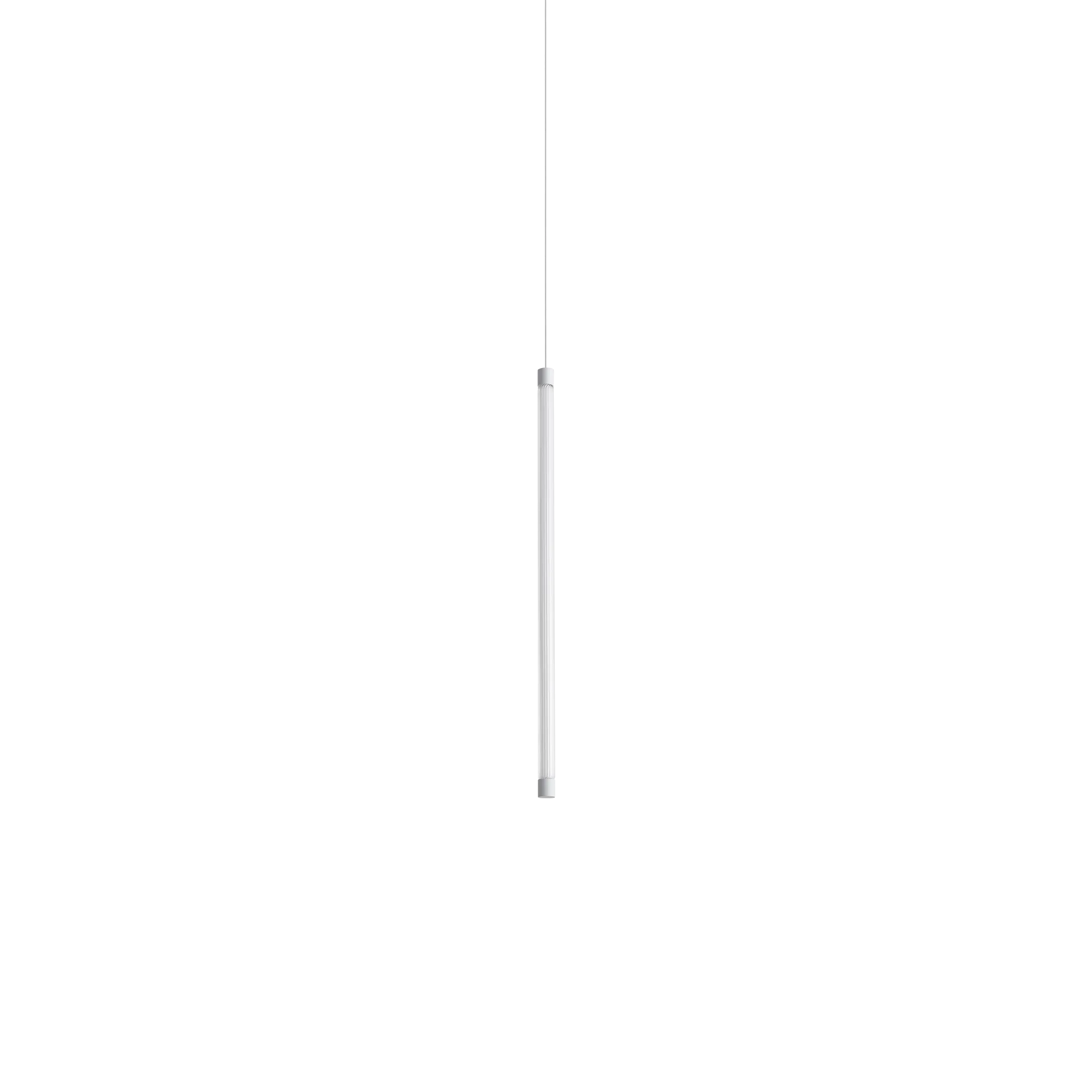 Suspension Tubix LED en Verre Pyrex Cannelé par Ideal Lux