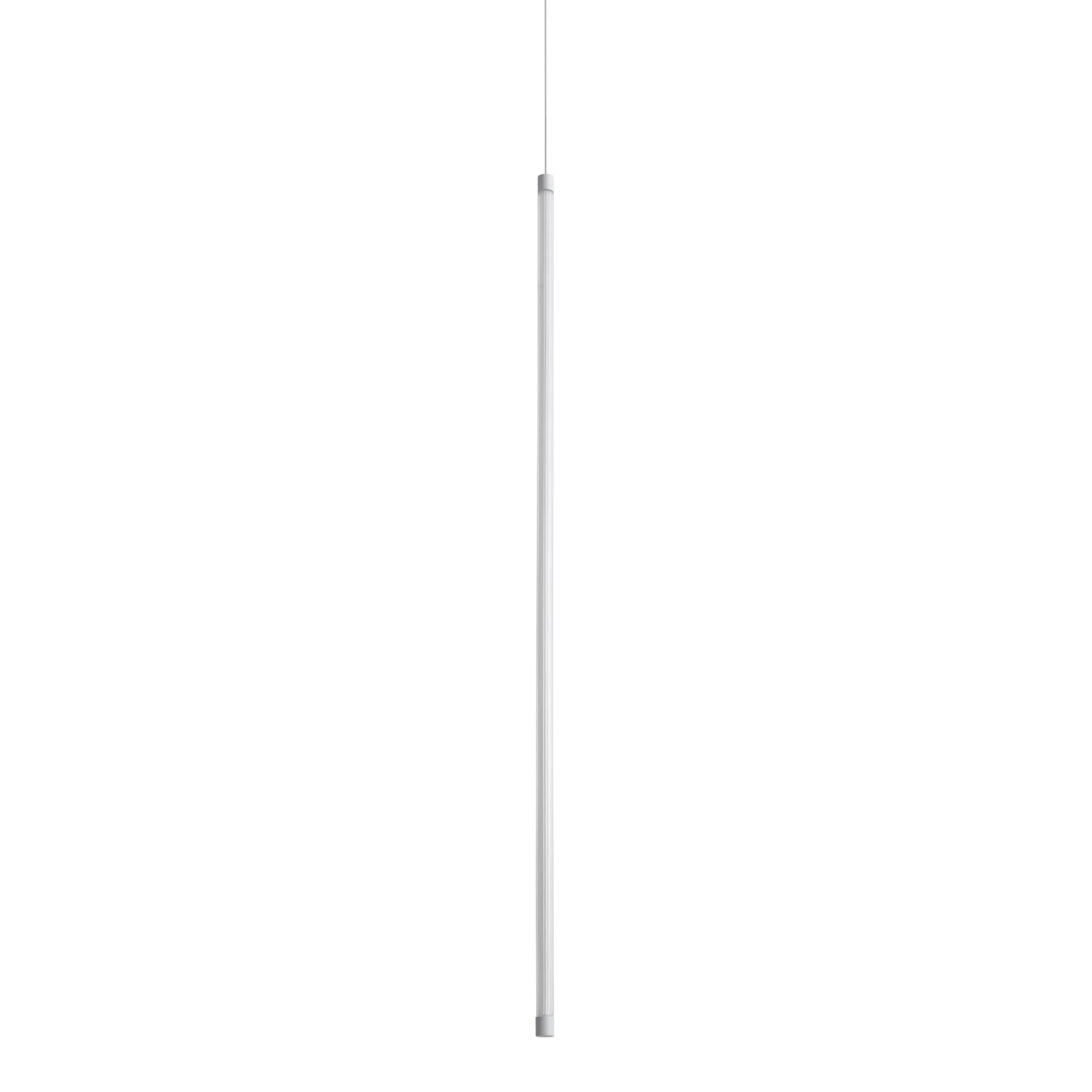 Suspension Tubix LED en Verre Pyrex Cannelé par Ideal Lux Suspension Tubix LED en Verre Pyrex Cannelé par Ideal Lux – Image 3