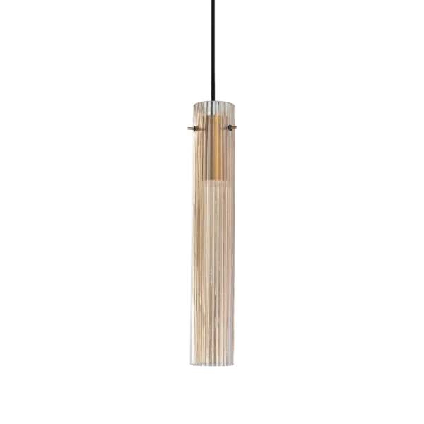 Suspension Flam tube en verre borosilicate par Ideal Lux – vue 2