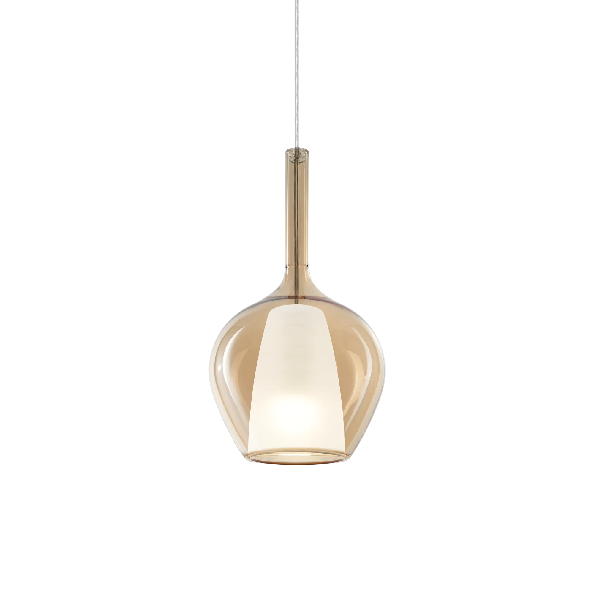 Suspension Kalique goutte en verre borosilicate par Ideal Lux
