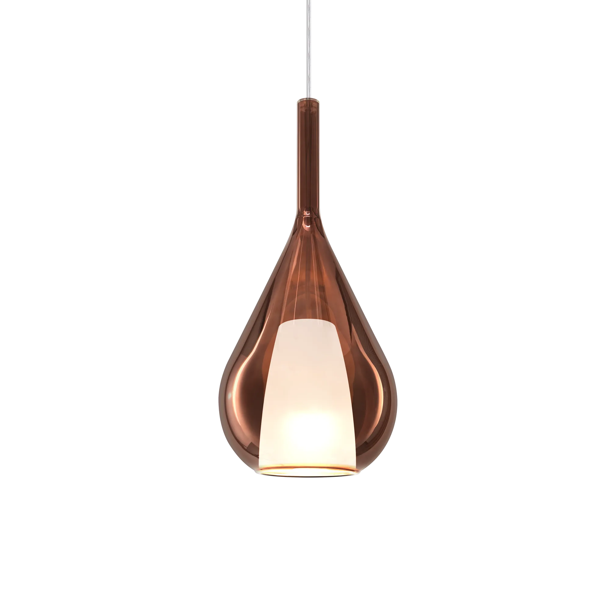 Suspension Kalique poire en verre borosilicate double soufflé par Ideal Lux Suspension Kalique poire en verre borosilicate double soufflé par Ideal Lux – Image 3