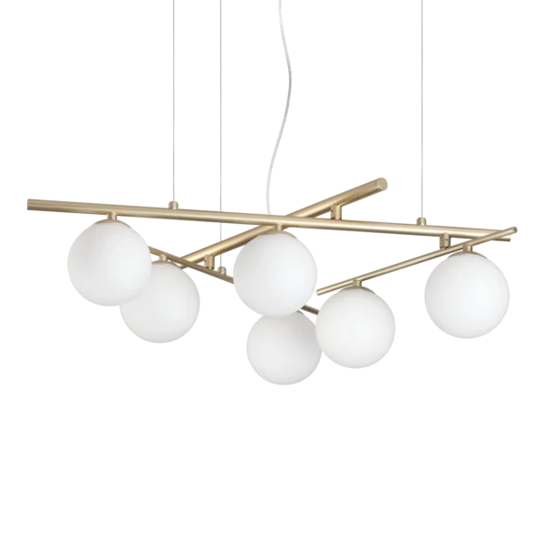 Suspension Atlas à Bras Graphiques et Globes en Verre Soufflé par Ideal Lux – vue 2