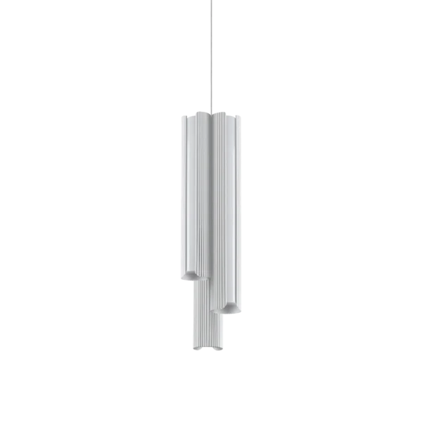 Suspension Dorica triple diffuseurs cylindrique LED par Ideal Lux – vue 2
