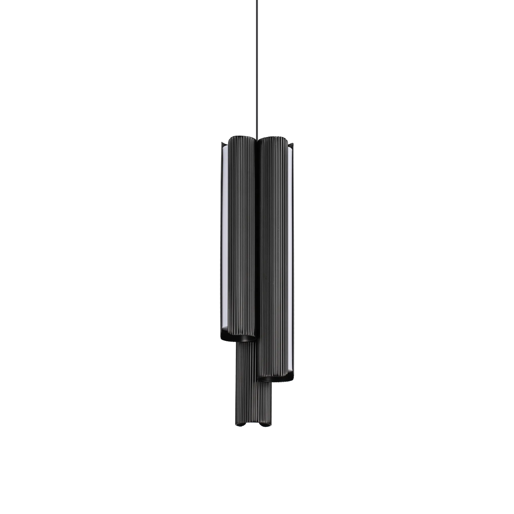 Suspension Dorica triple diffuseurs cylindrique LED par Ideal Lux