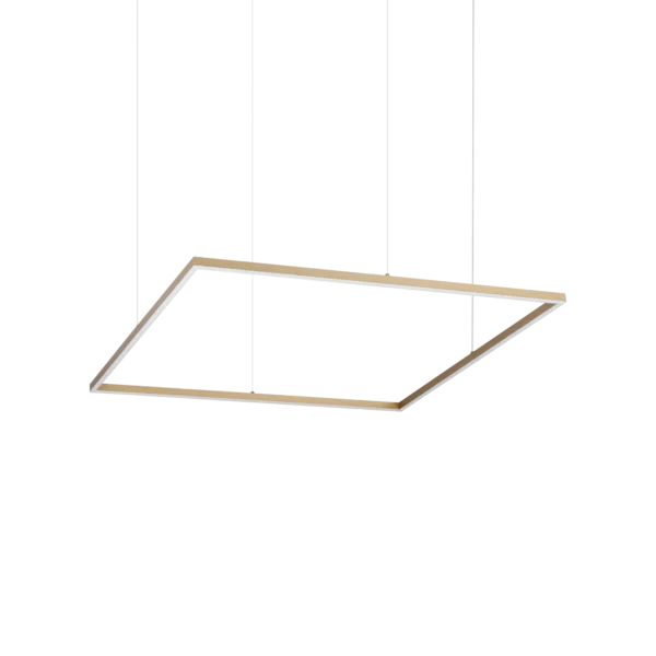Suspension Oracle Slim LED Cadre Carré en Aluminium par Ideal Lux – vue 2