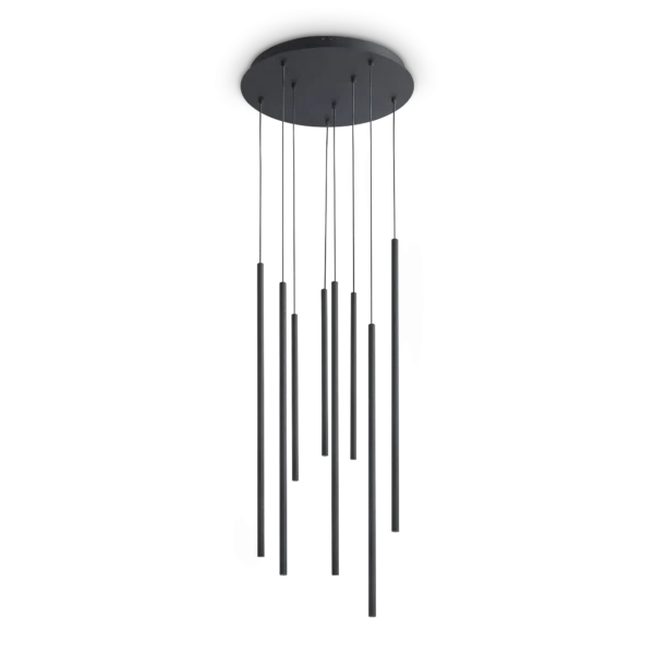 Suspension Look LED Multi Tubes en Cascade en Métal par Ideal Lux