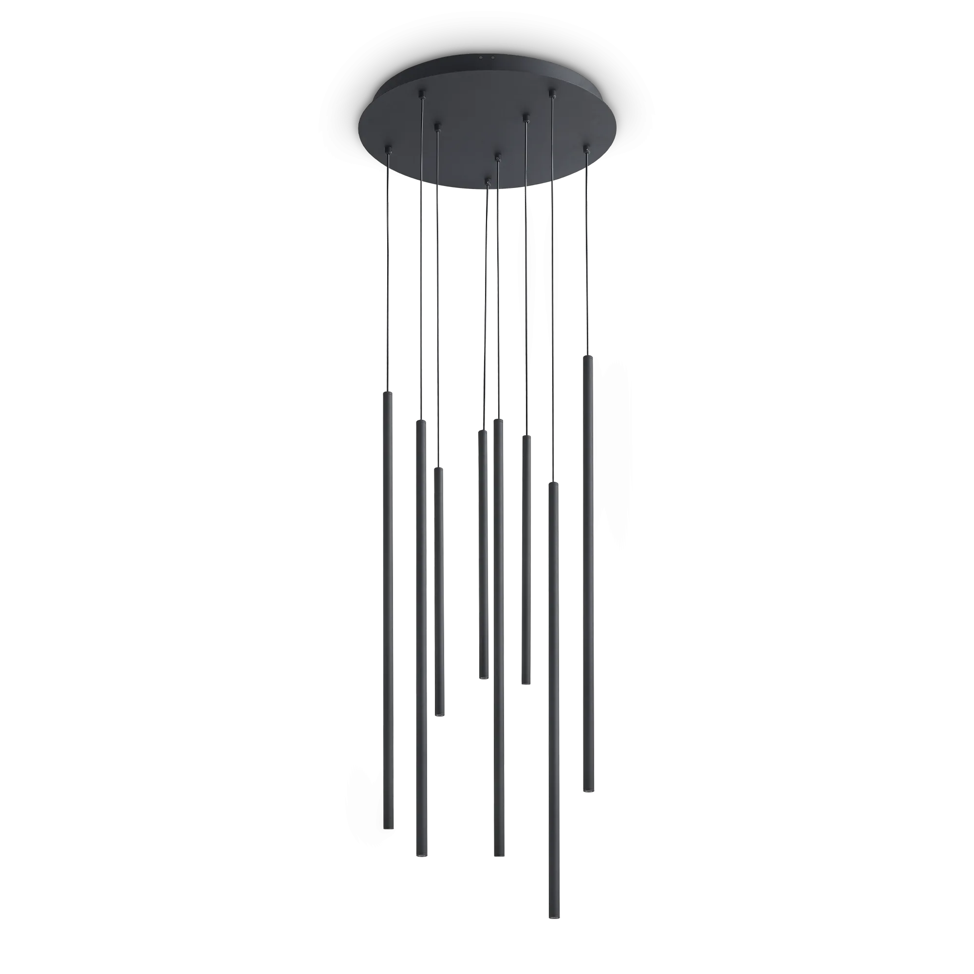Suspension Look LED Multi Tubes en Cascade en Métal par Ideal Lux