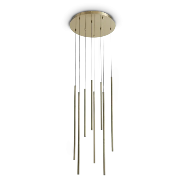 Suspension Look LED Multi Tubes en Cascade en Métal par Ideal Lux – vue 2