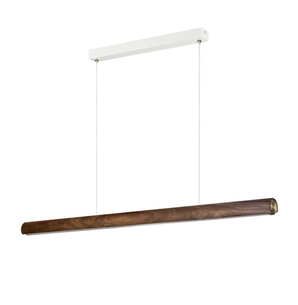 Suspension Akeno linéaire en bois avec détails laiton par Design For The People