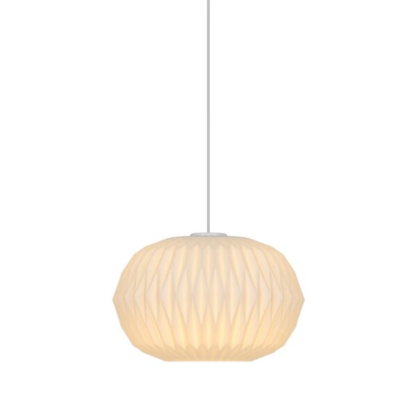 Suspension Aviana en verre opale plissé au design contemporain par Nordlux