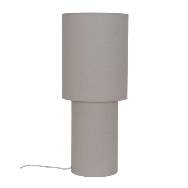 Lampadaire Izara cylindrique en lin au design contemporain par Nordlux – vue 2