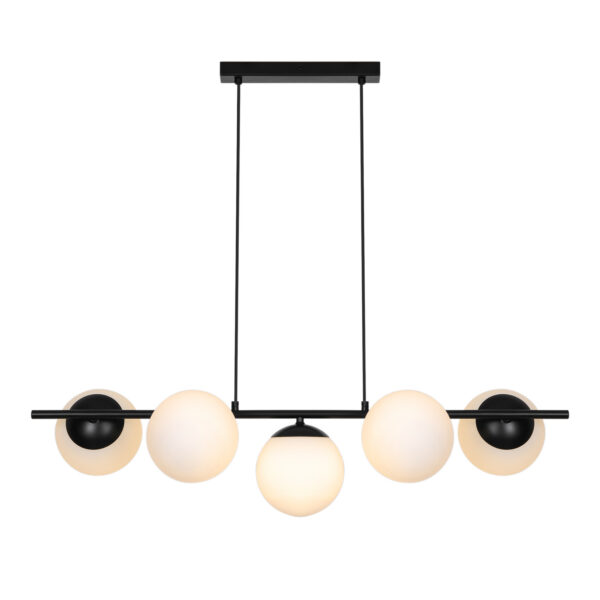 Suspension Lilly linéaire à globes en verre opale par Nordlux
