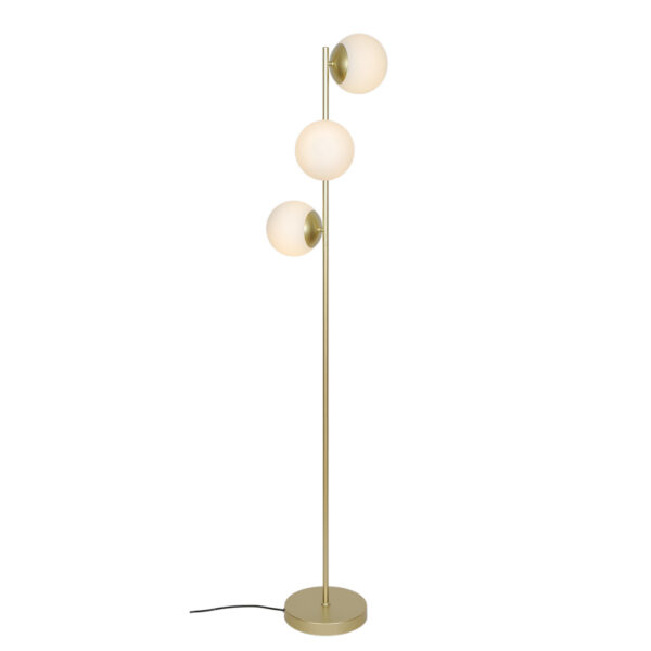 Lampadaire Lilly avec abat-jours sphériques en verre opale par Nordlux