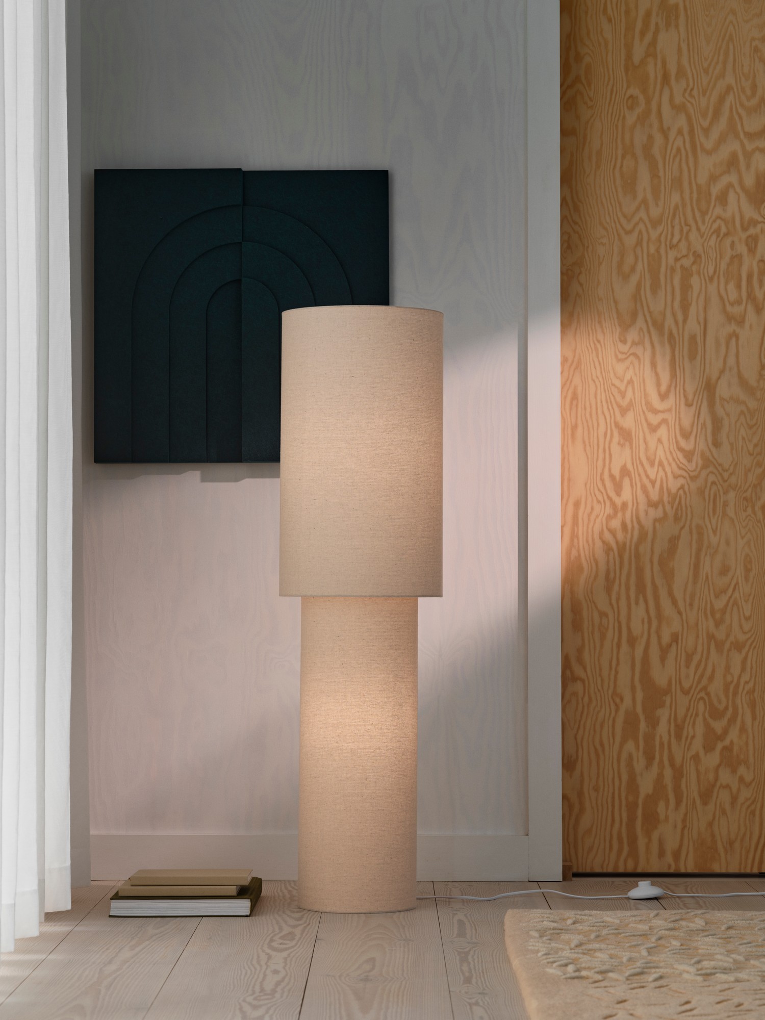 Lampadaire Izara cylindrique en lin au design contemporain par Nordlux Lampadaire Izara cylindrique en lin au design contemporain par Nordlux – Image 5