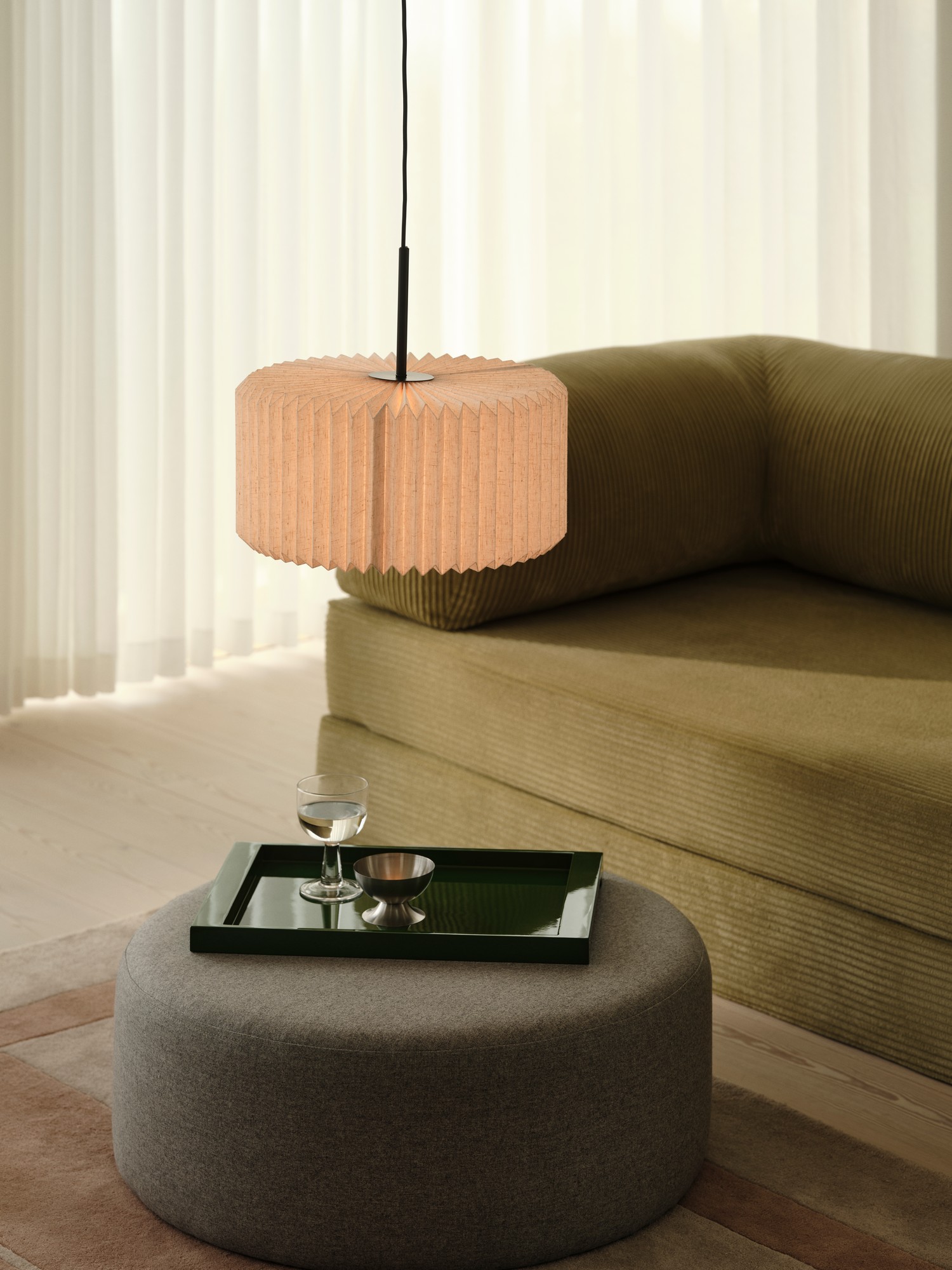 Suspension Vivienne en textile plissé au design contemporain par Nordlux Suspension Vivienne en textile plissé au design contemporain par Nordlux – Image 4