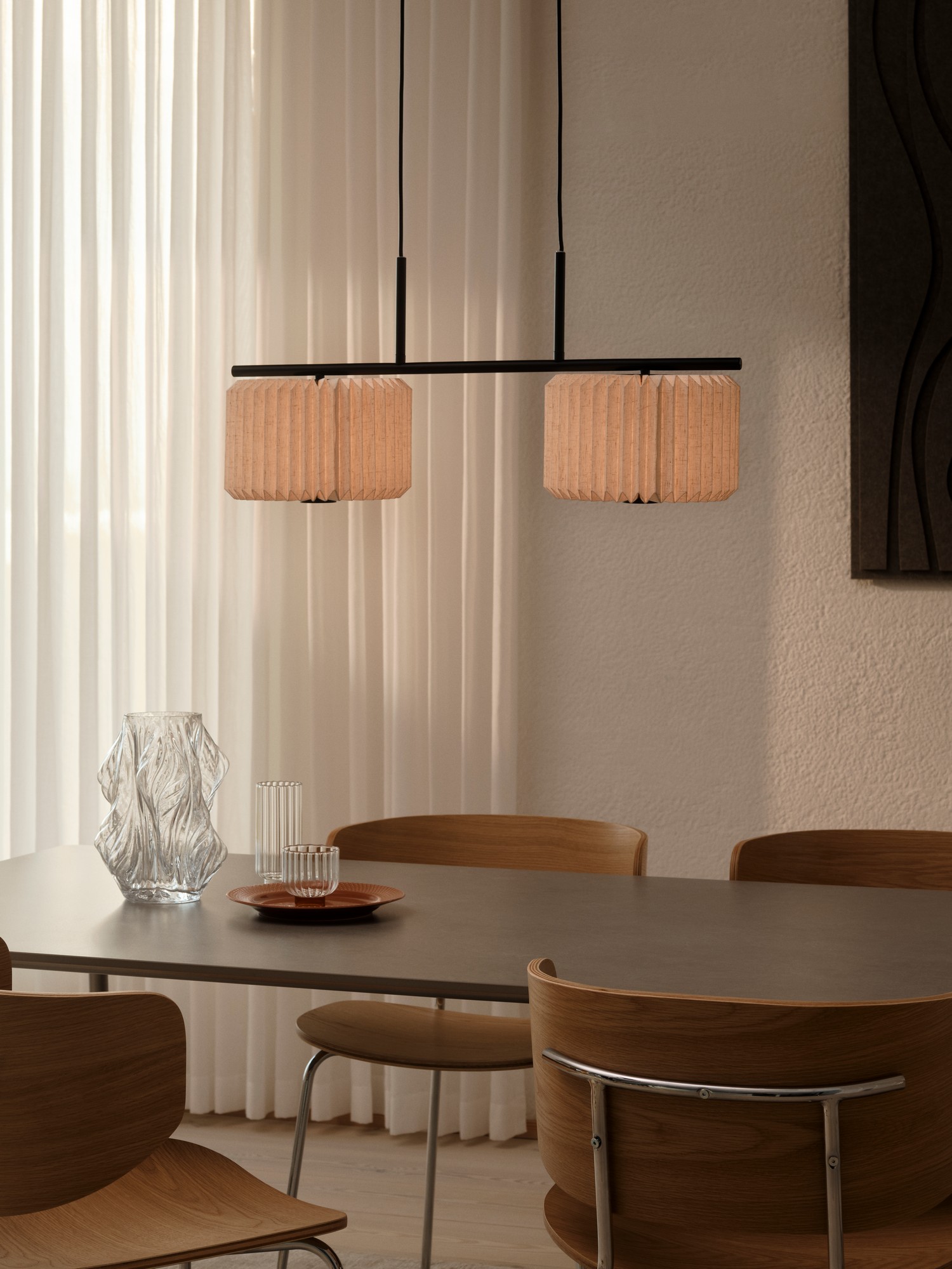 Suspension Vivienne en textile plissé au design contemporain par Nordlux Suspension Vivienne en textile plissé au design contemporain par Nordlux – Image 11