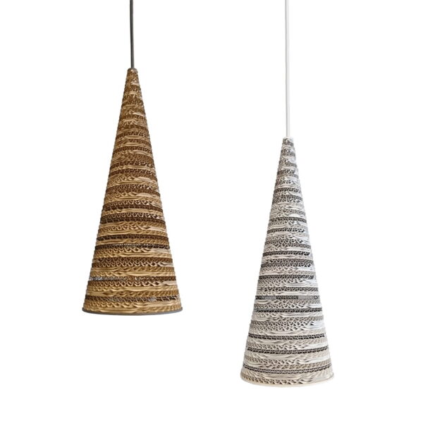 Lampe papier et carton : suspensions et luminaires Suspension Birch sur fond blanc
