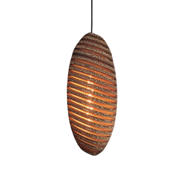 Lampe papier et carton : suspensions et luminaires Suspension en carton recyclé Diagonally – SOOA Design – vue 2