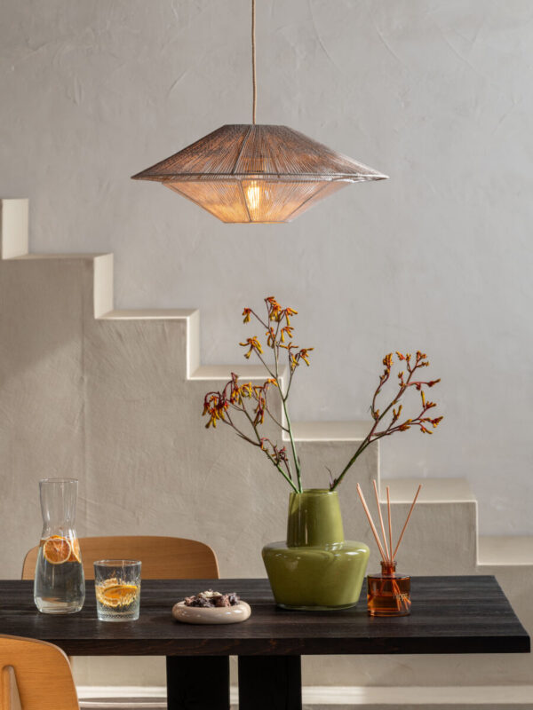 Luminaire bambou : suspensions et lampes en bambou naturel Suspension en bambou bicolore Lumbini – Good & Mojo – vue 2