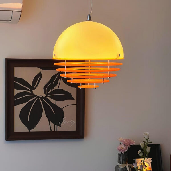 Suspension Sunset – Lampe coucher de soleil design Bauhaus – vue 2