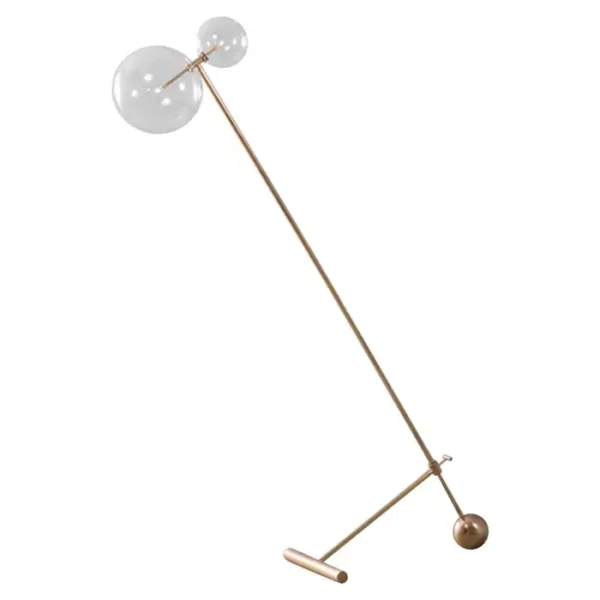 Lampadaire Zosia avec 2 globes en verre soufflé par Schwung