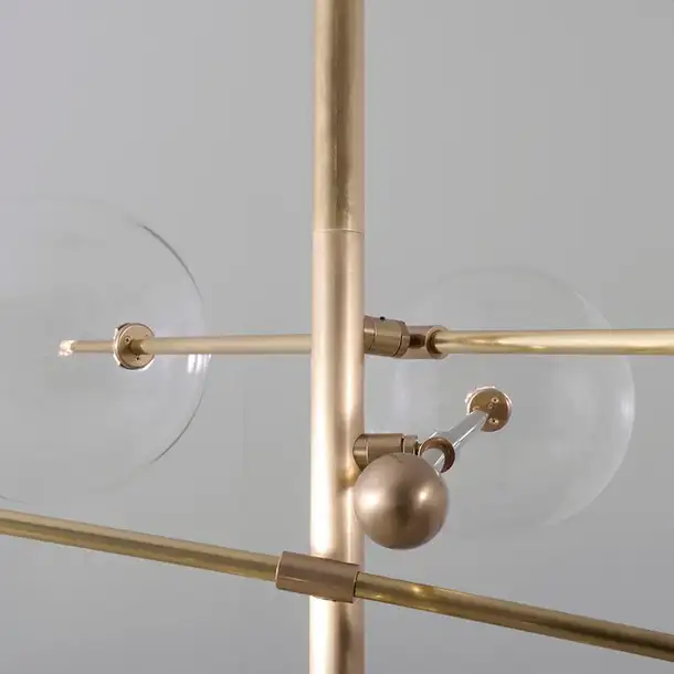 Suspension RD15 à bras multiples et globes en verre par Schwung Suspension RD15 à bras multiples et globes en verre par Schwung – Image 6