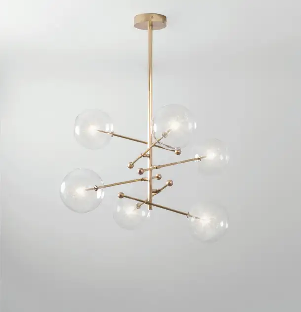 Suspension RD15 à bras multiples et globes en verre par Schwung Suspension RD15 à bras multiples et globes en verre par Schwung – Image 20