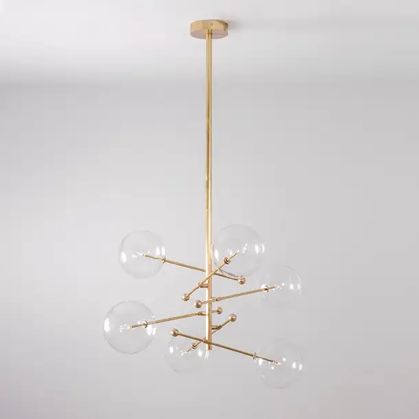 Suspension RD15 à bras multiples et globes en verre par Schwung Suspension RD15 à bras multiples et globes en verre par Schwung – Image 19