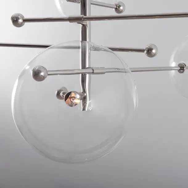 Suspension RD15 à bras multiples et globes en verre par Schwung Suspension RD15 à bras multiples et globes en verre par Schwung – Image 8