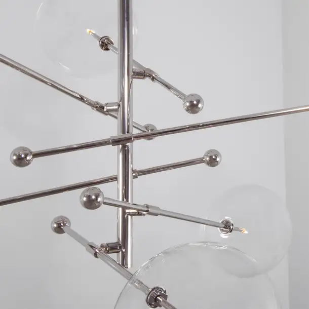 Suspension RD15 à bras multiples et globes en verre par Schwung Suspension RD15 à bras multiples et globes en verre par Schwung – Image 10