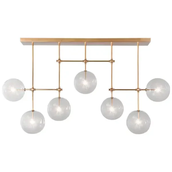 Suspension Soap B7 à structure géométrique et globes en verre par Schwung