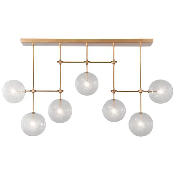 Suspension Soap B7 à structure géométrique et globes en verre par Schwung