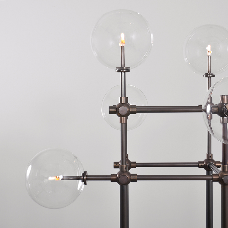 Lampadaire Soap avec 6 globes en verre soufflé par Schwung Lampadaire Soap avec 6 globes en verre soufflé par Schwung – Image 3