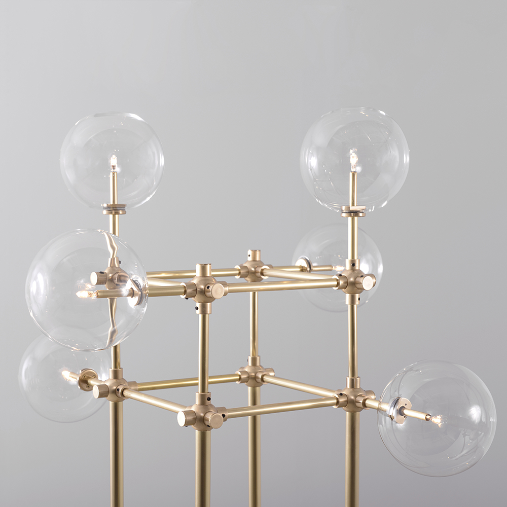 Lampadaire Soap avec 6 globes en verre soufflé par Schwung Lampadaire Soap avec 6 globes en verre soufflé par Schwung – Image 6