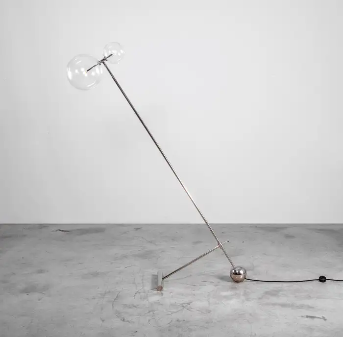 Lampadaire Zosia avec 2 globes en verre soufflé par Schwung Lampadaire Zosia avec 2 globes en verre soufflé par Schwung – Image 3