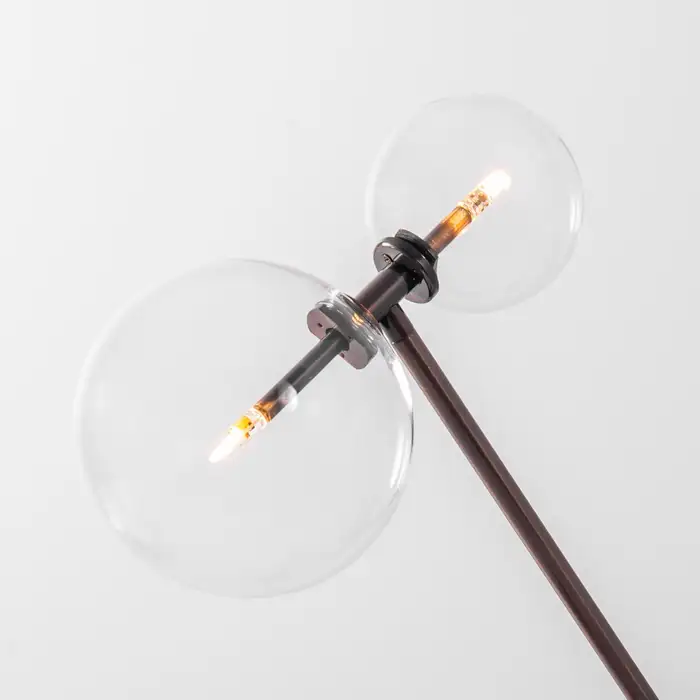 Lampadaire Zosia avec 2 globes en verre soufflé par Schwung Lampadaire Zosia avec 2 globes en verre soufflé par Schwung – Image 5