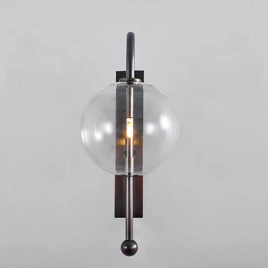 Applique murale Naples à globe en verre et bras courbé par Schwung Applique murale Naples à globe en verre et bras courbé par Schwung – Image 6