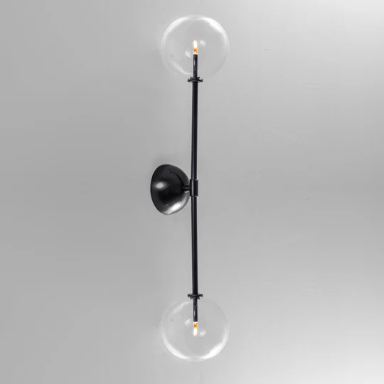 Applique murale Miron à double globe vertical en verre par Schwung Applique murale Miron à double globe vertical en verre par Schwung – Image 5
