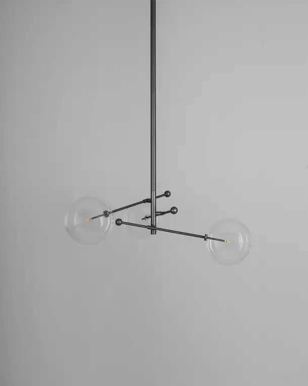 Suspension RD15 à bras multiples et globes en verre par Schwung Suspension RD15 à bras multiples et globes en verre par Schwung – Image 15