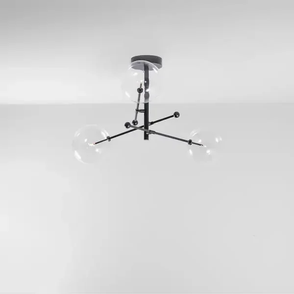 Suspension RD15 à bras multiples et globes en verre par Schwung – vue 2
