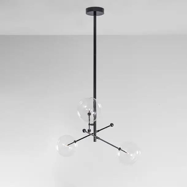 Suspension RD15 à bras multiples et globes en verre par Schwung Suspension RD15 à bras multiples et globes en verre par Schwung – Image 16