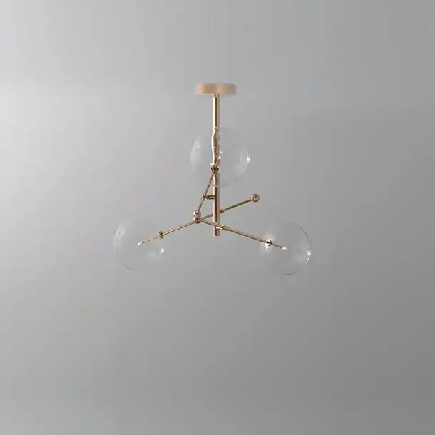 Suspension RD15 à bras multiples et globes en verre par Schwung Suspension RD15 à bras multiples et globes en verre par Schwung – Image 13