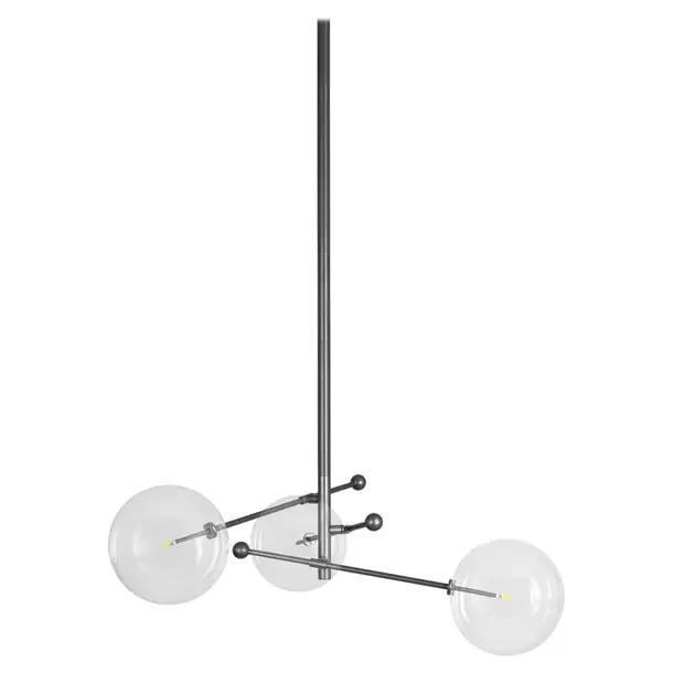 Suspension RD15 à bras multiples et globes en verre par Schwung
